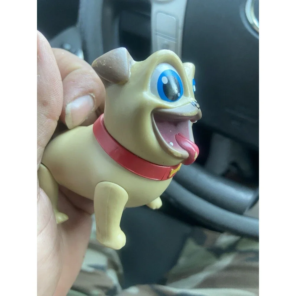 Disney  Jr Junior Rolly Pug Puppy Dog Pals 2” Figure From Sailboard Launcher